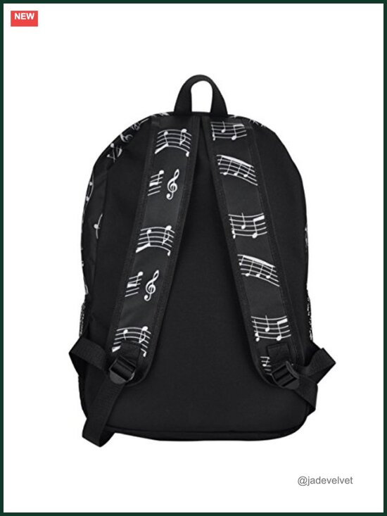 Music Note Waterproof Oxford Cloth Backpack for Travel Hiking main image 6